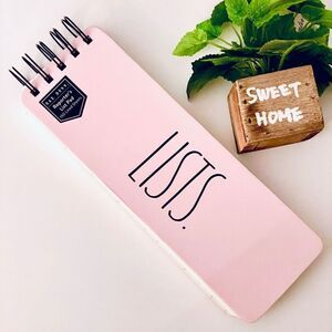 NWT Rae Dun Pink Groceries Reporter List 150 lined sheets Hardcover Notebook Pad